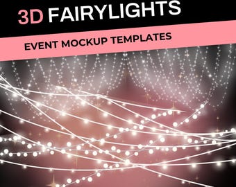 Modèles de maquette d'événement Fairy Lights (téléchargement numérique)