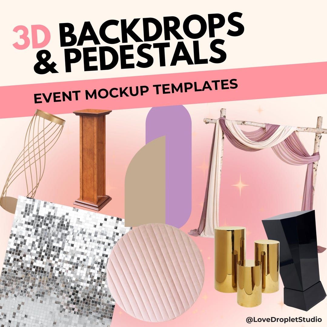BACKDROP PEDESTAL BUNDLE, Event Styling, Party Backdrop, Event Planning ...