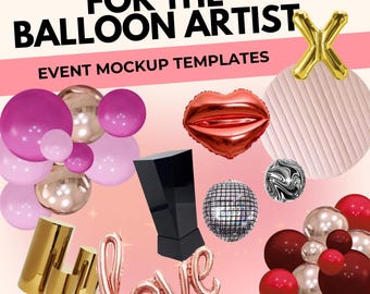 Balloon Artist Mockup Templates: Event Styling Bundle (Digital Download)