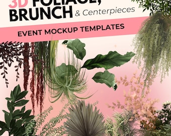 FOLIAGE & BRUNCH -Event styling,Party backdrop, Event planning, png template, Wedding Flowers, Event decor, wedding planning, Wedding mockup