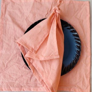100 Pack Dusty Pink Cotton Napkins, Cocktail Table Napkins, Reusable Napkins, Wedding Party Napkins, Stonewashed Kitchen Napkins