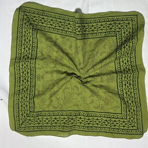 Handmade Floral Cotton Bandana: Boho Head Wrap, Neckerchief