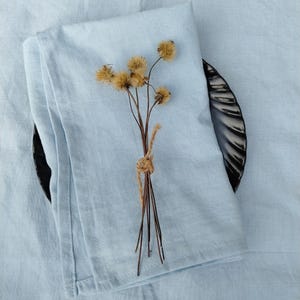 100 Pack Sky Blue Softened Cotton Napkins, Cocktail Napkins, Sky Blue Cotton Cloth Napkins Wedding Party Table Napkins, Custom Size Napkins