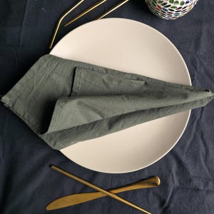 Olive green Linen Napkins, Wedding Dinner Table Napkins, Kitchen Napkins Bulk Napkins green napkins