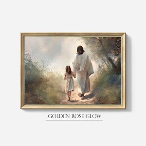 Follow Me Jesus Downloadable Print | Jesus Christ Walking Art Printable | Modern Jesus Painting LDS | Come Follow Me Christian Artwork