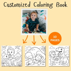 Personalisiertes Malbuch für Kinder. Dein Kind in der Hauptrolle. Fantasievoll, Digitaler Download mit eigenem Foto. Geschenk für Kinder.