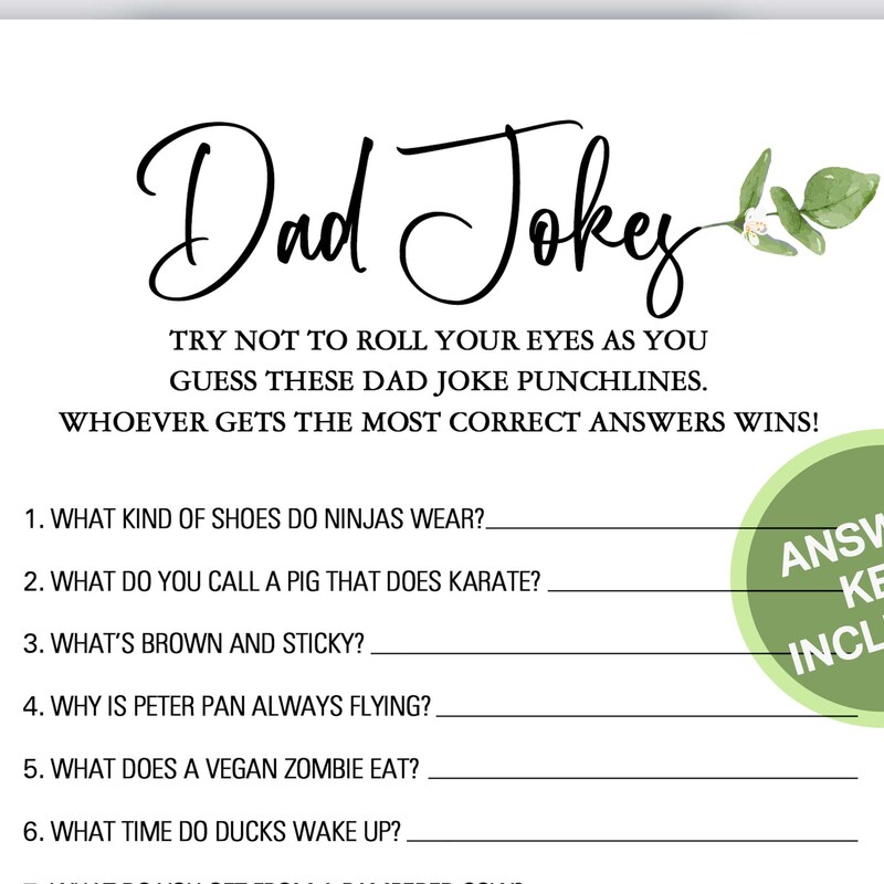Dad Joke Game - Etsy