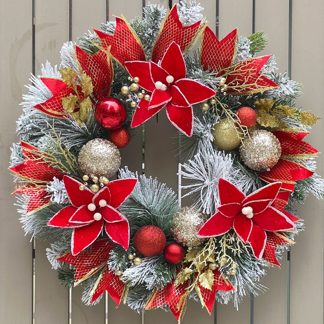 Christmas Wreath for Door Large Christmas Wreaths for Front Etsy