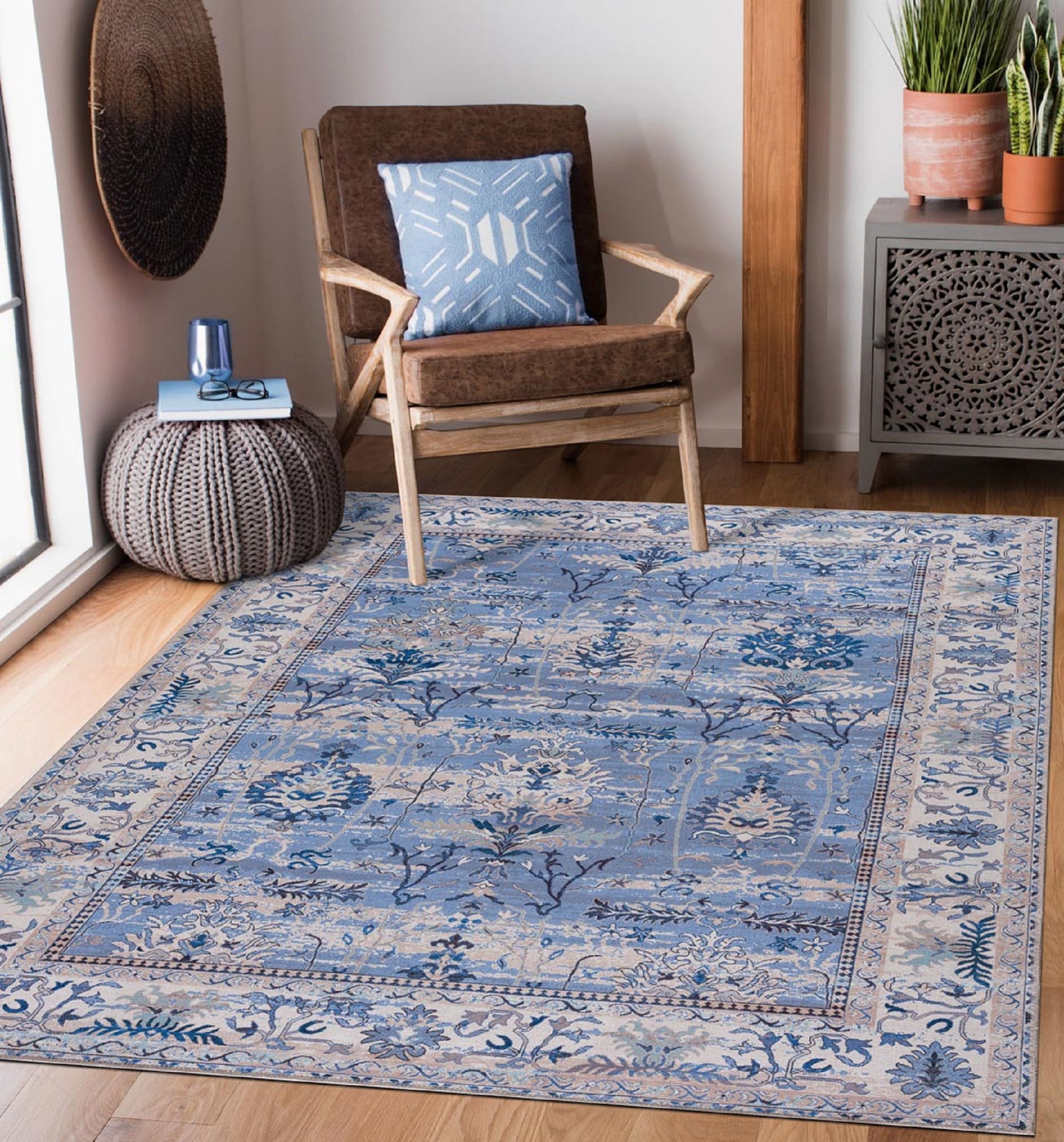 Blue Rug Blue Rug Bedroom Blue Rug 8x10 Blue Rug 8 X 10 Etsy