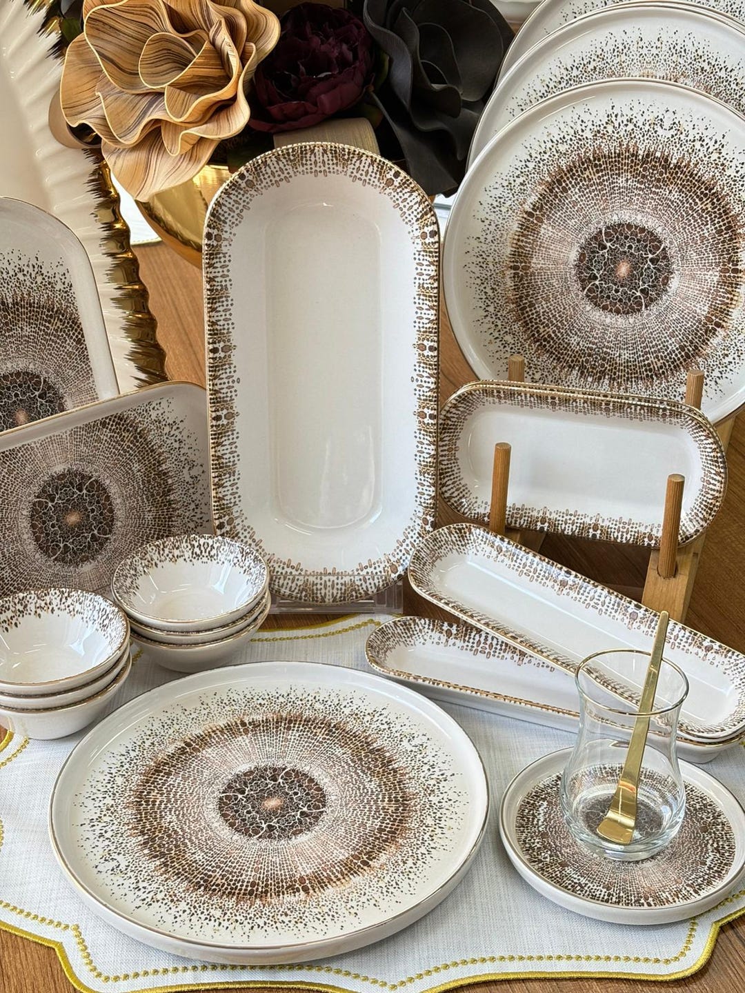 Luxury Porcelain Breakfast Set for 6 – 37 Piece Sofia Collection ...