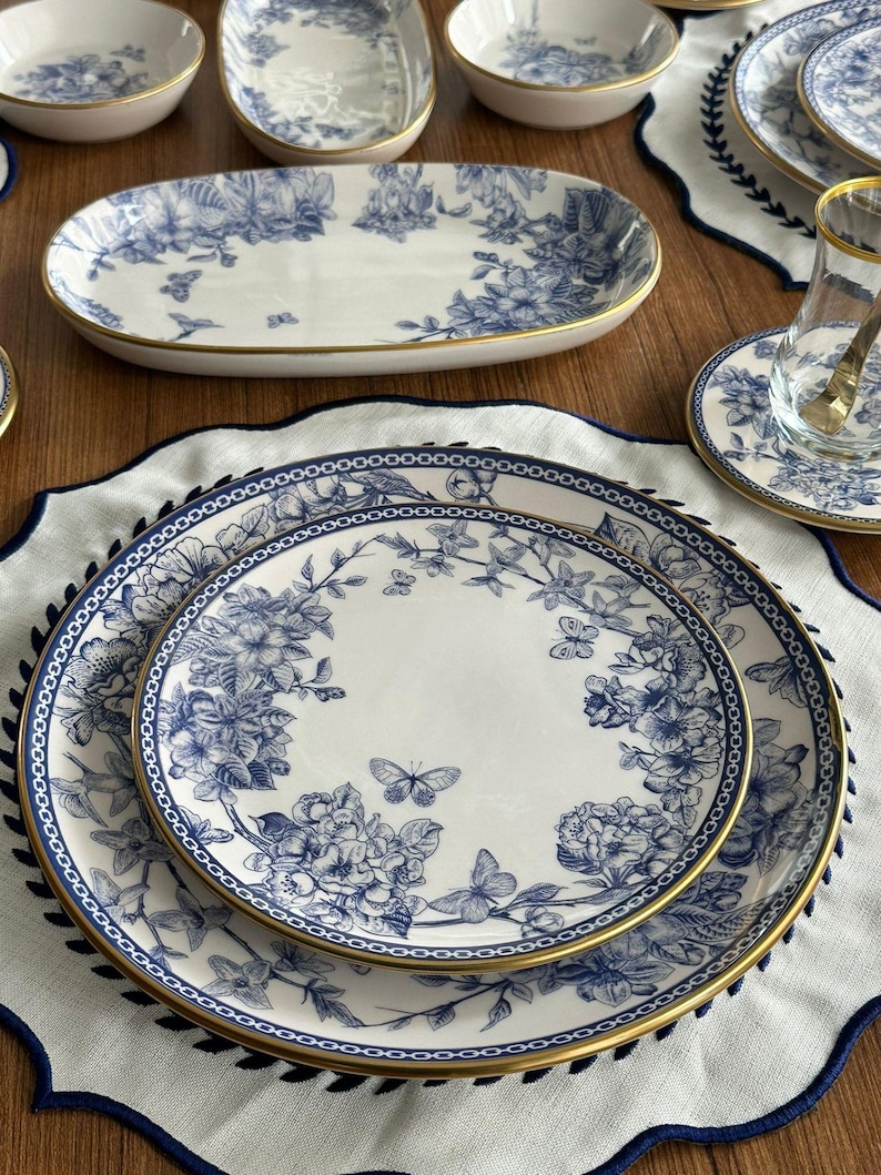 Springtime Dinnerware Spring Time Breakfast Set – Porcelain Plates, Bowls & Cups - Etsy