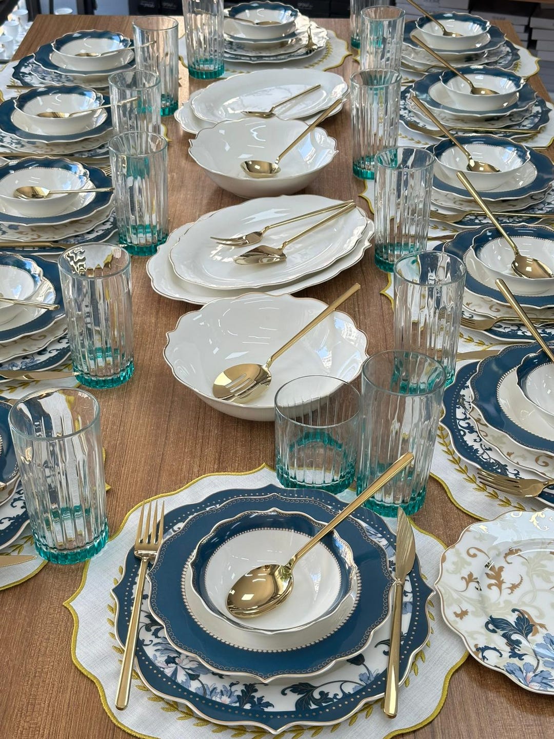 179 Piece Dinnerware Set for 12 – Azur Porcelain Dining Set With ...