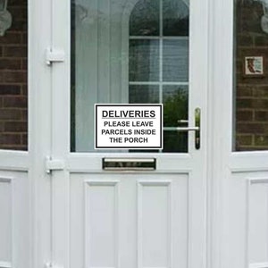 PERSONALISED DELIVERIES SIGN - With your own personal delivery instructions - Metal sign in 3 sizes - Any colours