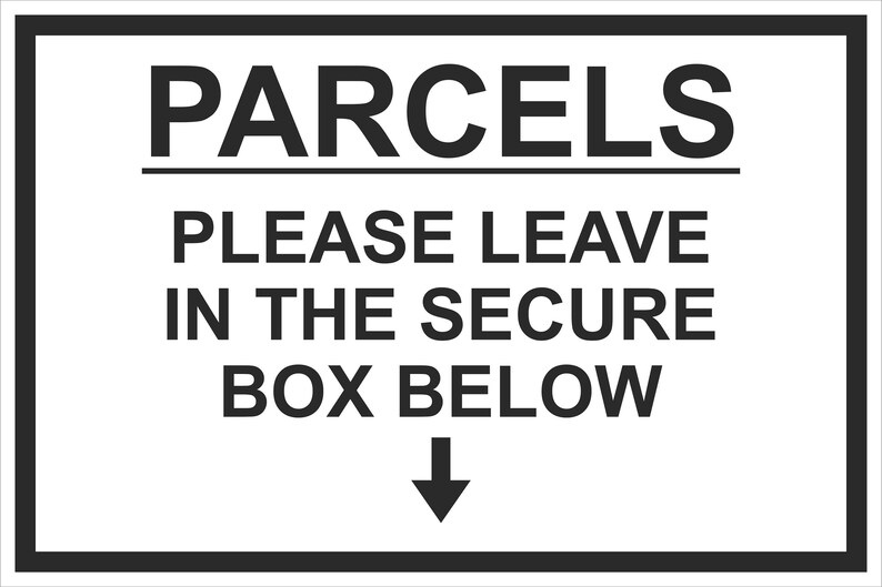Personalised Parcel Delivery Sign – Custom Instructions, Metal Sign ...