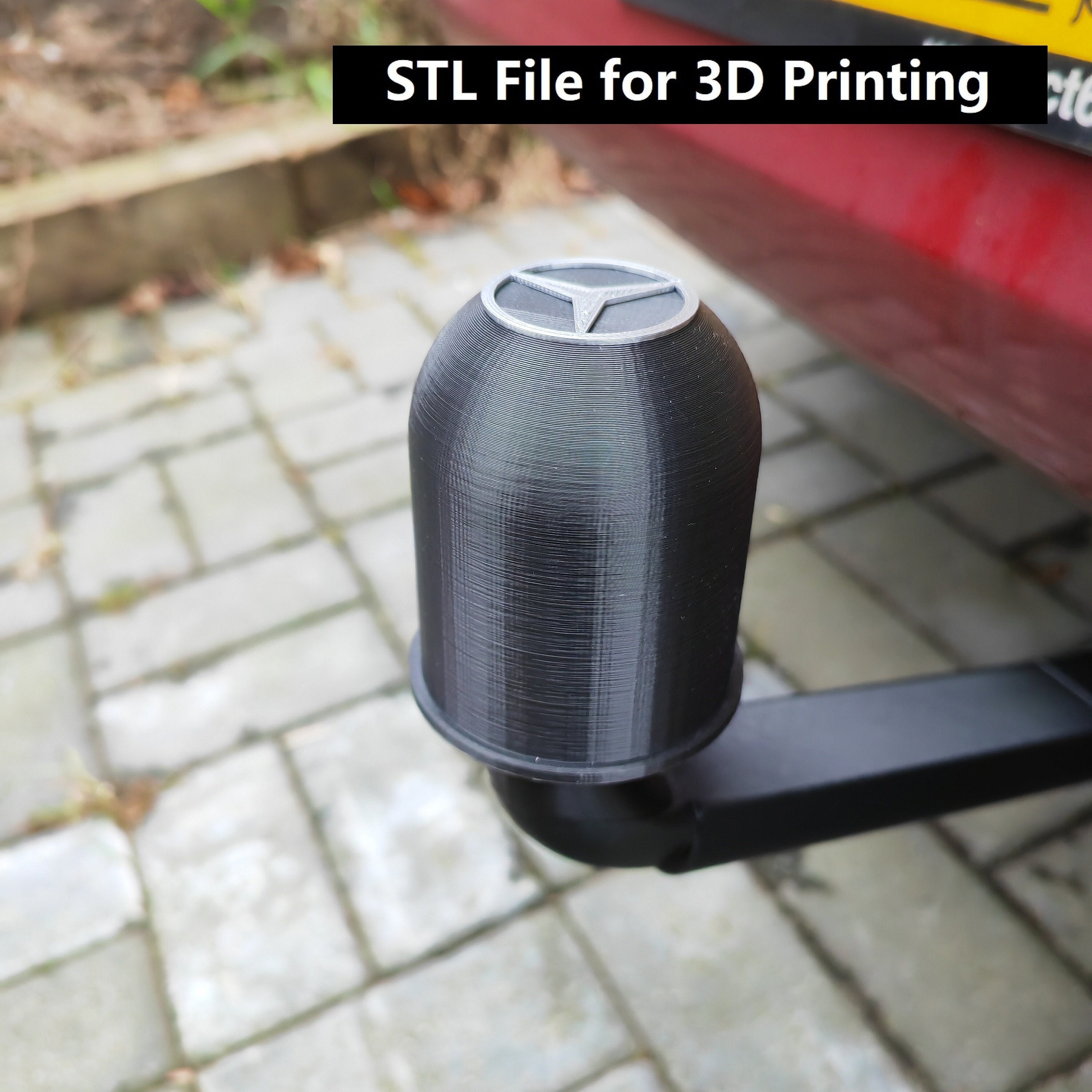 Anhängerkupplung Abdeckkappe Gasmasken-Design - Schwarze Schutzabdeckung