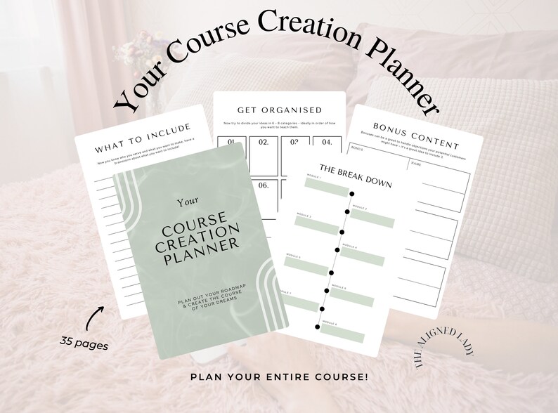 Course Creation Planner, Printable Course Planner, Course Creation ...