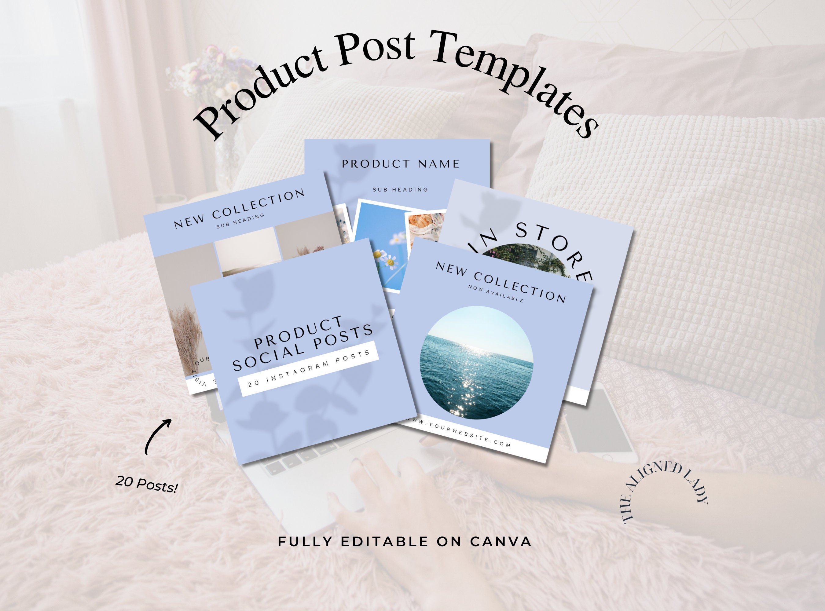 Social Media Post Templates Instant Download, Canva Template, 20 ...