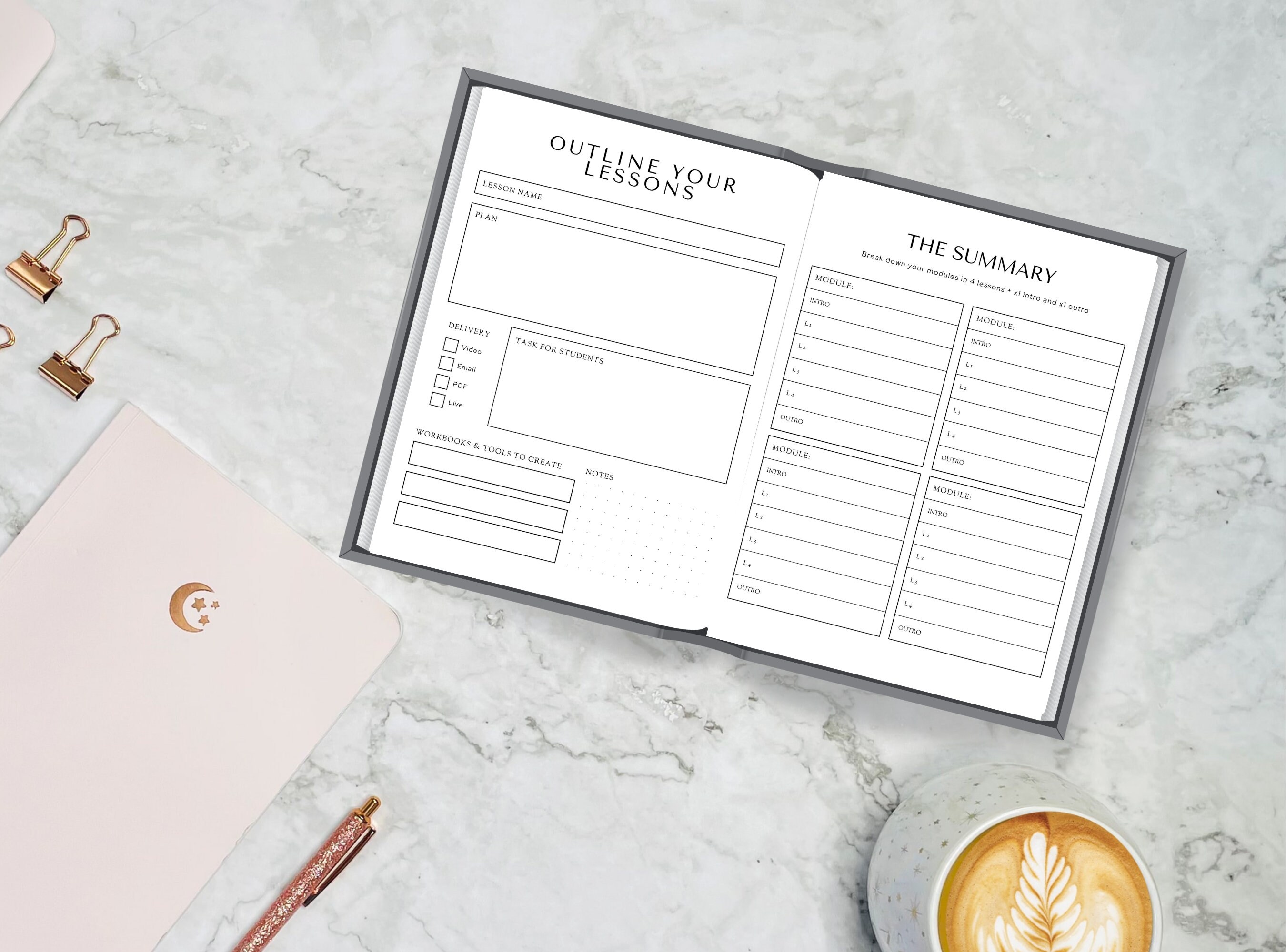 Course Creation Planner, Printable Course Planner, Course Creation ...