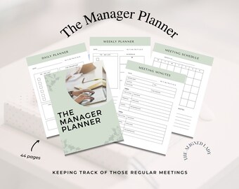 Business Owner Planner, Manager Planner, Digital Small Business Planner, INSTANT DOWNLOAD, 44 pages, Business Printable, Entrepreneur, Green