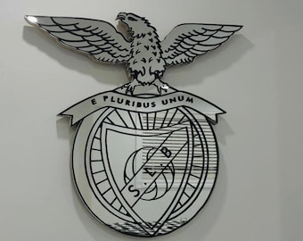 Vinilo decorativo de pared con efecto espejo personalizado: logotipo, nombre y eslogan personalizados.