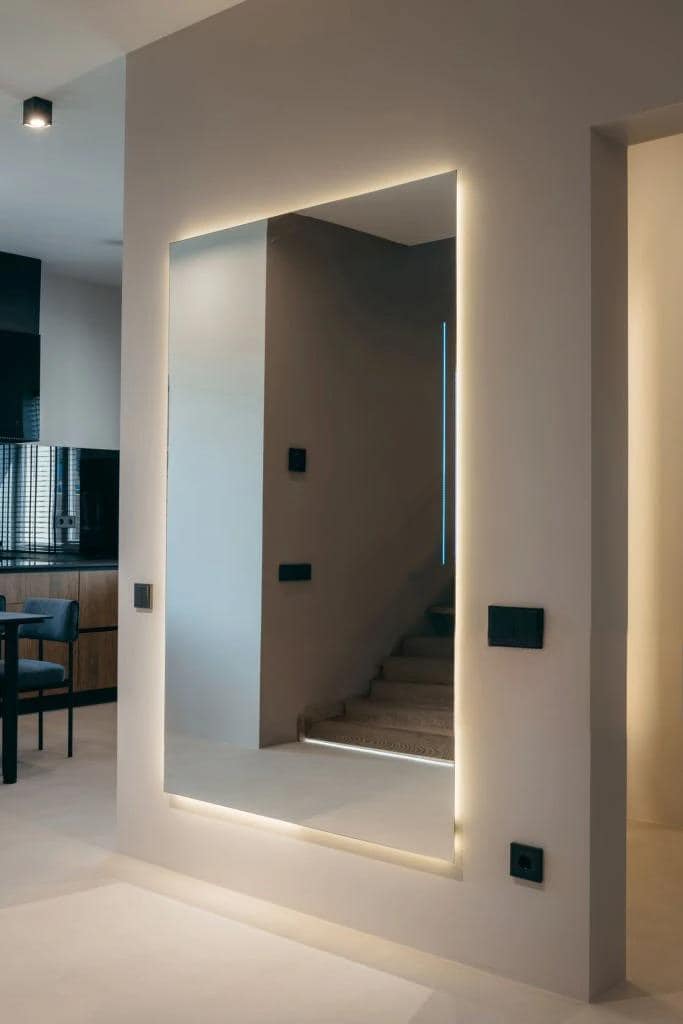 Modern LED Mirror – Lighted Bathroom Wall Mirror – Custom Vanity Mirror  – Plug-in