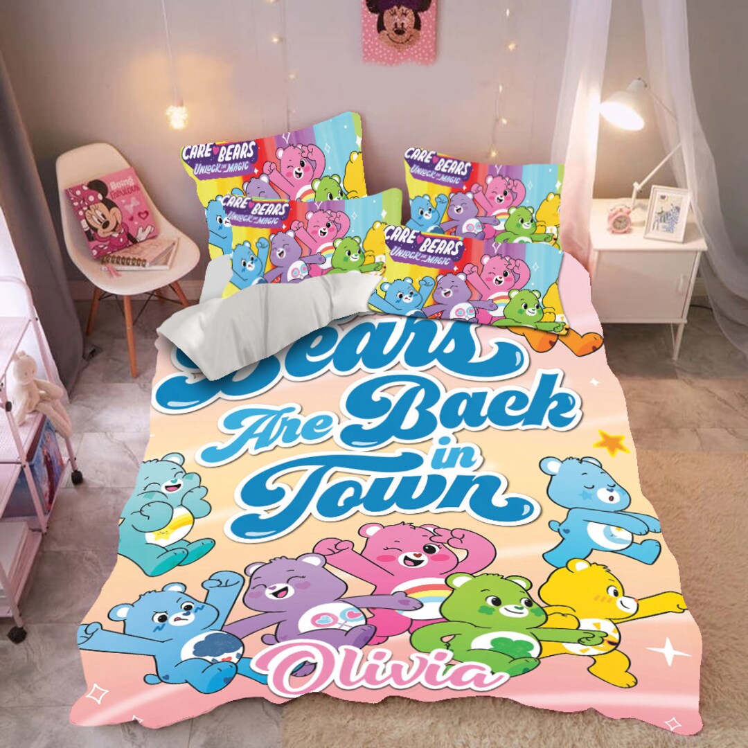 Personalized Care Bears Bedding Set Care Bears Birthday Etsy