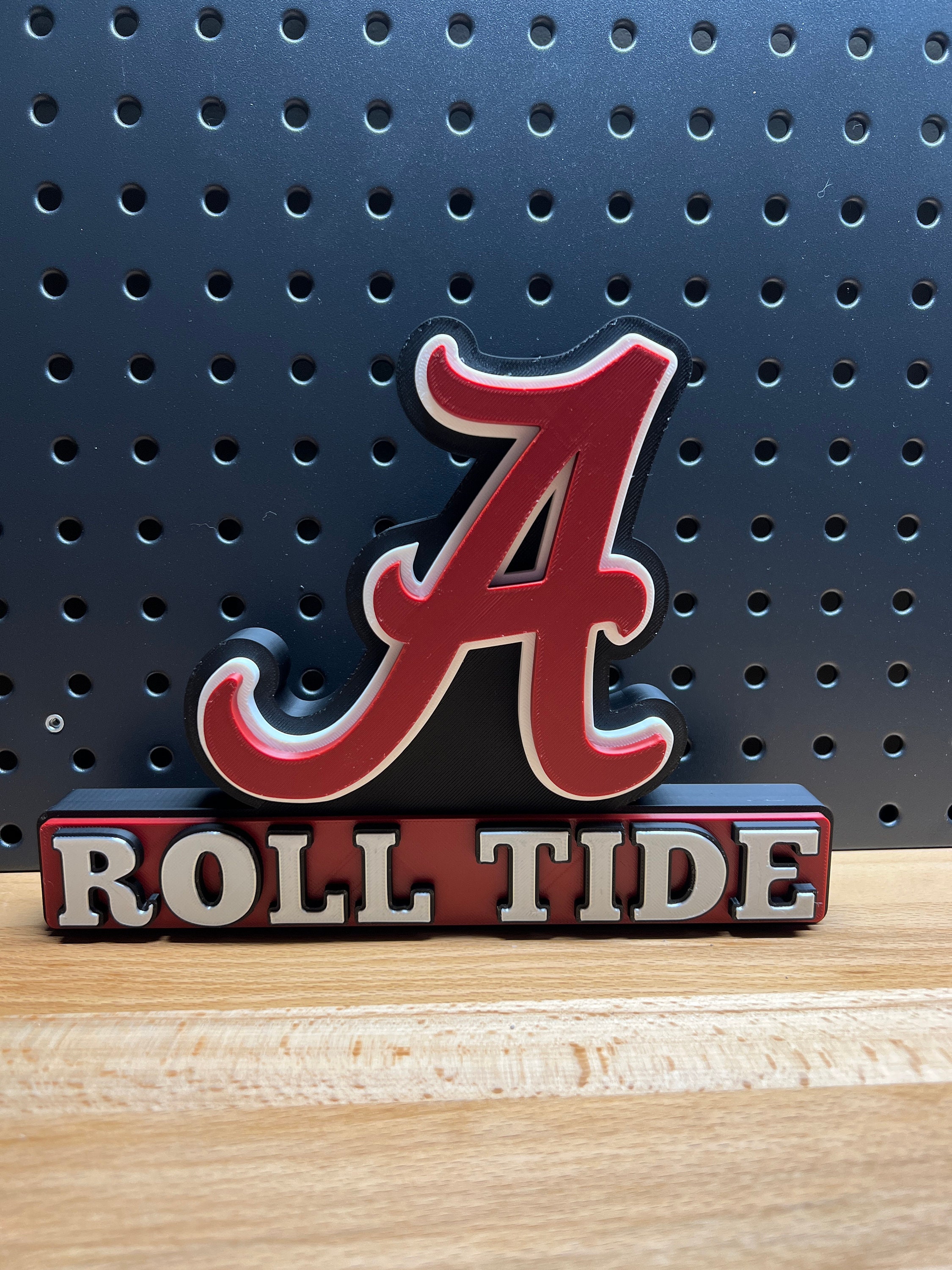 Alabama Crimson Tide Logo Shelf / Desk Art
