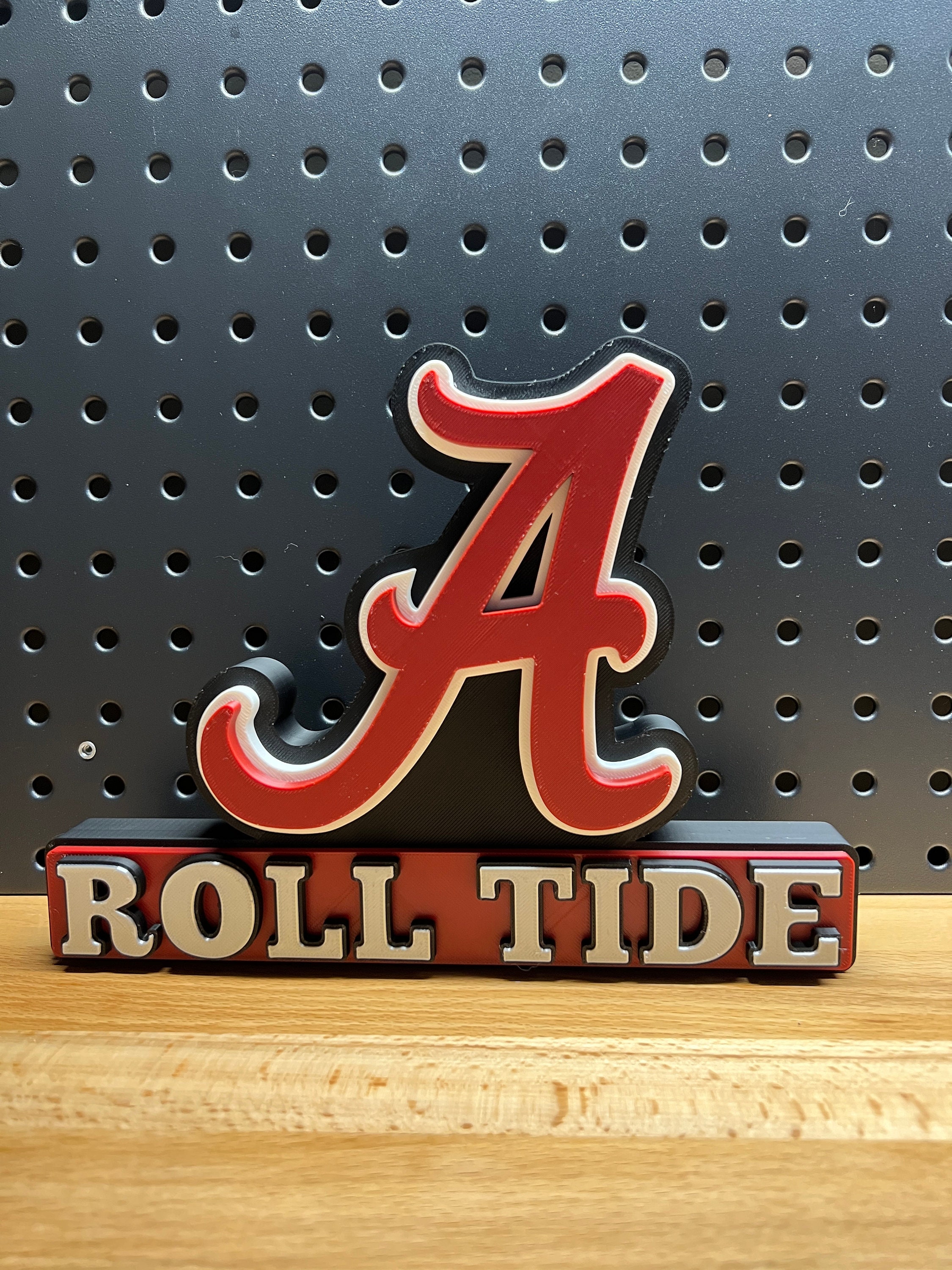 Alabama Crimson Tide Logo Shelf / Desk Art