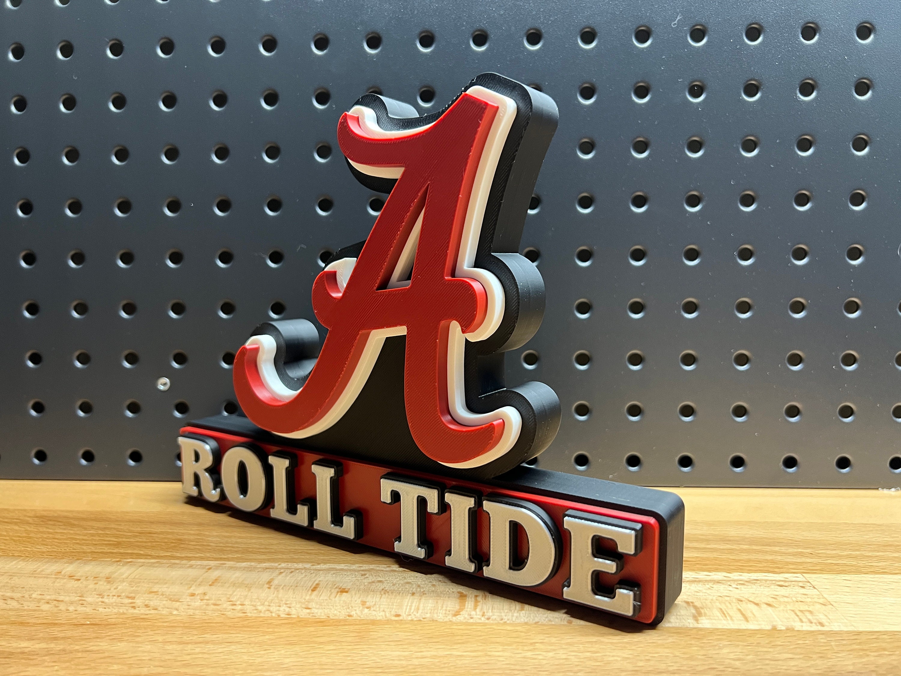Alabama Crimson Tide Logo Shelf / Desk Art