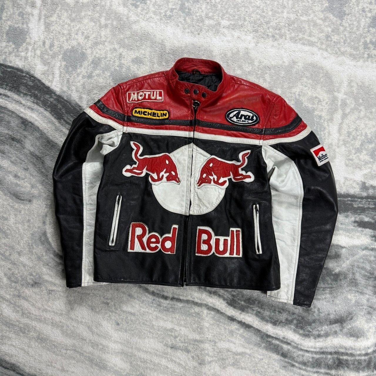 Red Bull Leather Racing Jacket - Etsy Red Bull Leather Racing Jacket - Etsy