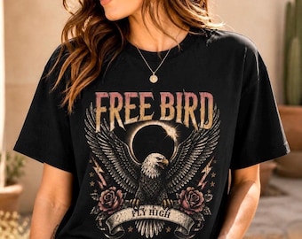 Free Bird Shirt, Vintage American Eagle Graphic, Retro Rock Shirt, Band Tee, Concert Outfit