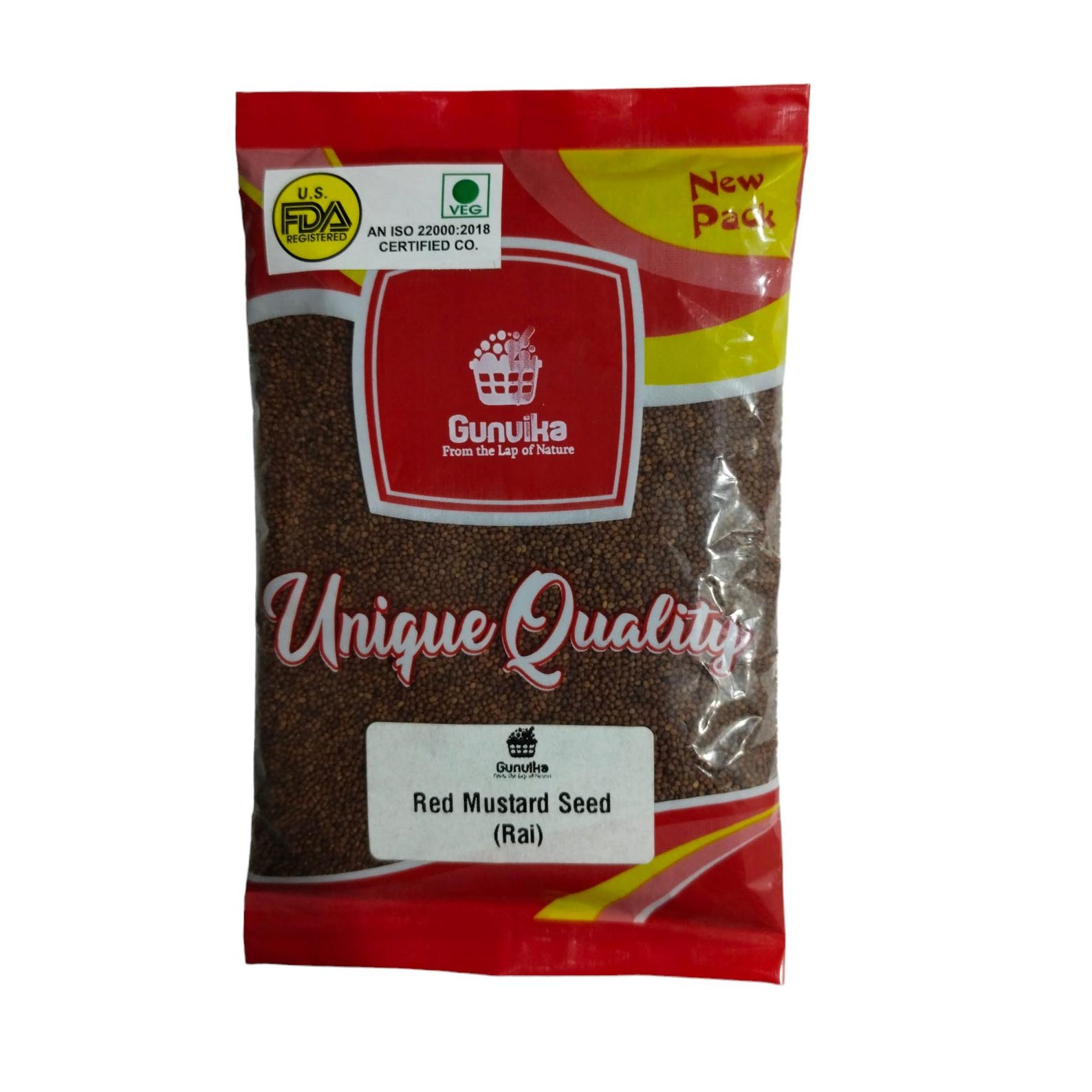 Gunvika Whole Raw Rai Small | Choti Rai | Red Mustard Seeds | Brown ...