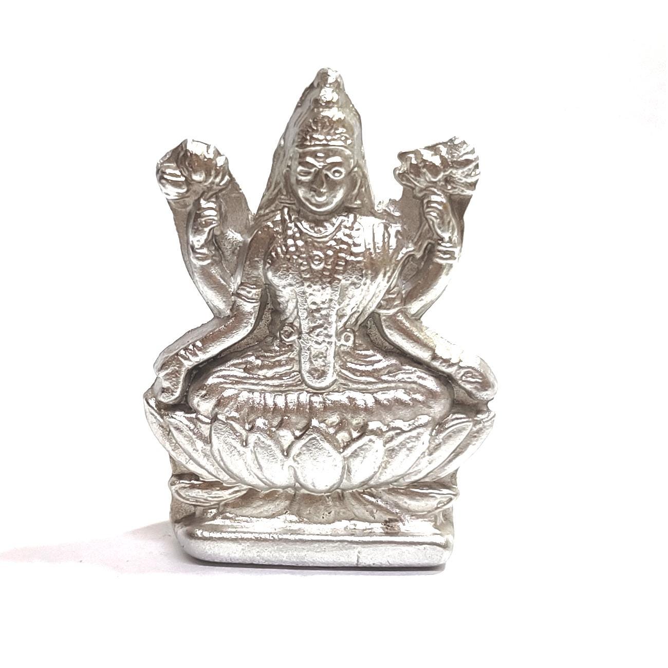 Parad Lakshmi Idol Mercury Laxmi Statue for Puja Diwali Home Office - 50-60 gram
