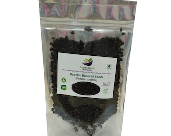 Kunjika Jadibooti Babchi Seed |Babachi Seed | Psoralea corylifolia Seed |Bakuchi Seed-Single Herbs-Ayurvedic Herbs, Indian Ayurvedic