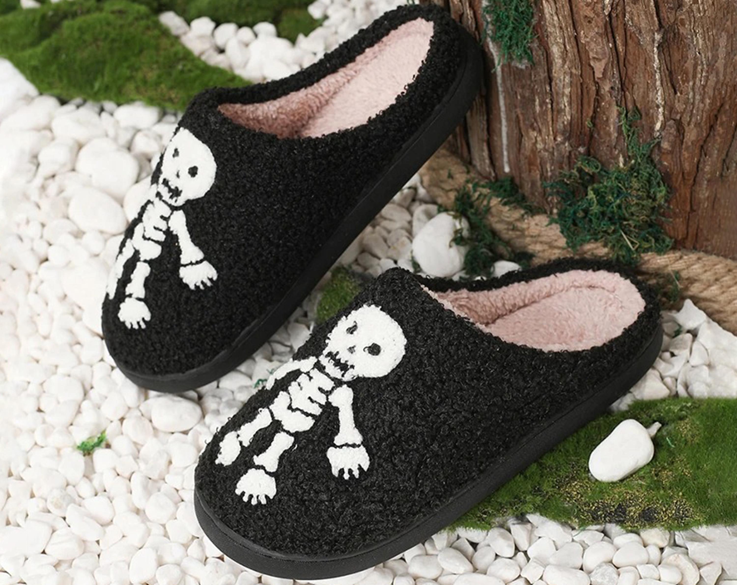 Hausschuhe Totenkopf Schuhe Herren Skull Slippers