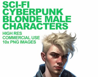 SCI-FI Cyberpunk Characters - Blonde Male - Commercial Use