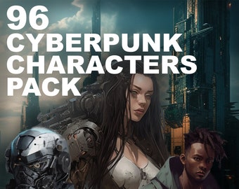 96 Cyberpunk Characters Pack - Kommerzielle Nutzung