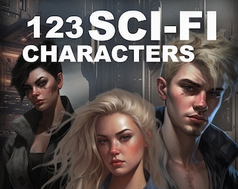 123 2D Sci-Fi Characters Bundle for Gaming and Visual Novels