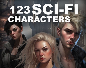 123 2D Sci-Fi Characters Bundle for Gaming and Visual Novels