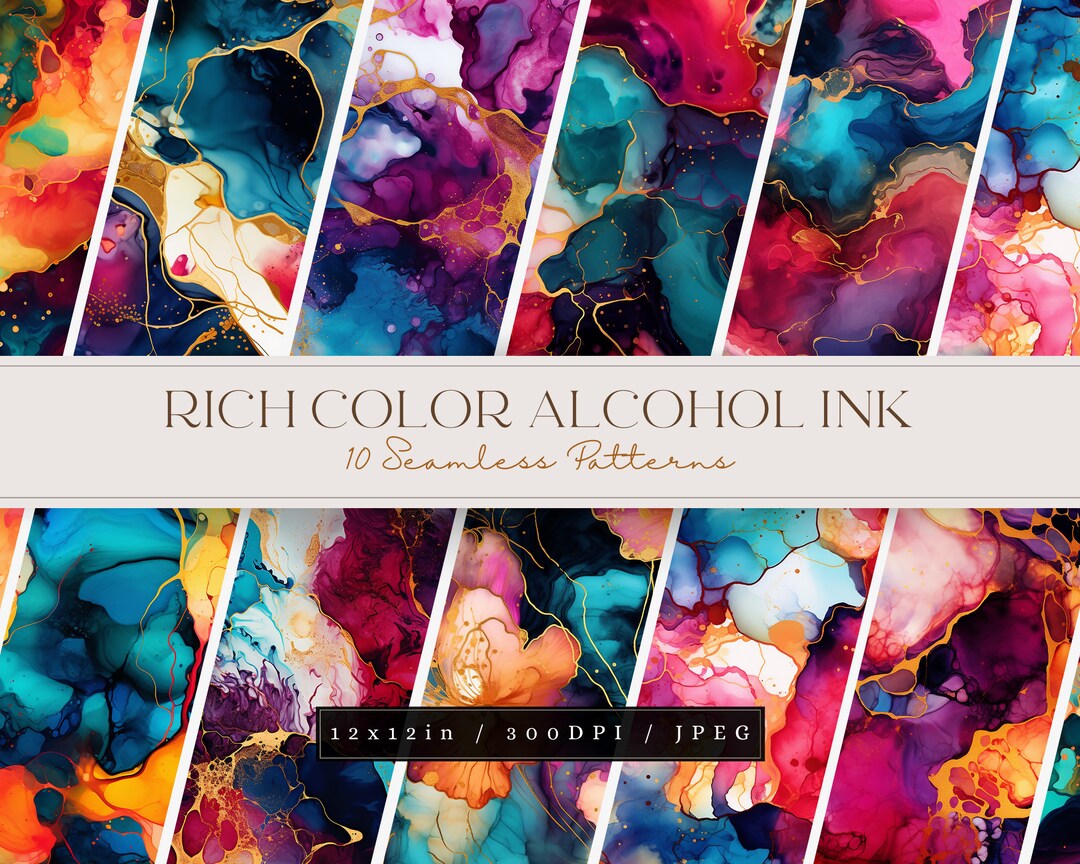 Rich Color Alcohol INK SEAMLESS Design PATTERNS for Creating Large ...