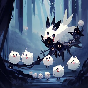 Whimsical Ghost Clipart Bundle: Halloween Forest PNG Images (Digital Download)