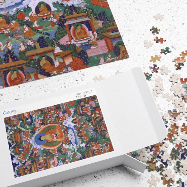 Shakyamuni Buddha Jigsaw Puzzle for Adults - Avadana Legend Scenes, 110, 252, 520, 1014-piece, Puzzle Enthusiast Gift, Buddha Painting