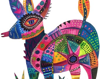 Quirky Animal Clipart Bundle: Folk Art Style Illustrations (Instant Download)