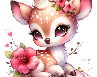 Woodland Animals Clipart Bundle, Nursery PNG Files (Digital Download)