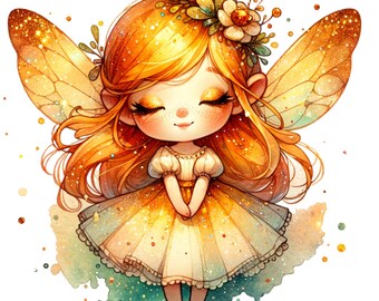 Watercolor Litha Clipart: Floral Pagan Summer Solstice PNG Set (Digital Download)