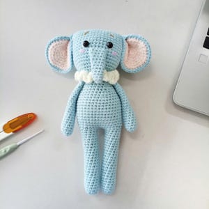 Elephant Crochet Pattern, Amigurumi Elephant PDF Tutorial, Crochet Animal Pattern, Crochet Elephant Doll,
