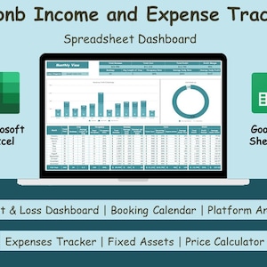 Airbnb Income and Expense Tracker | Airbnb Host Template |  Property Management | Vacation Rental | Booking Calendar | Excel | Google Sheets