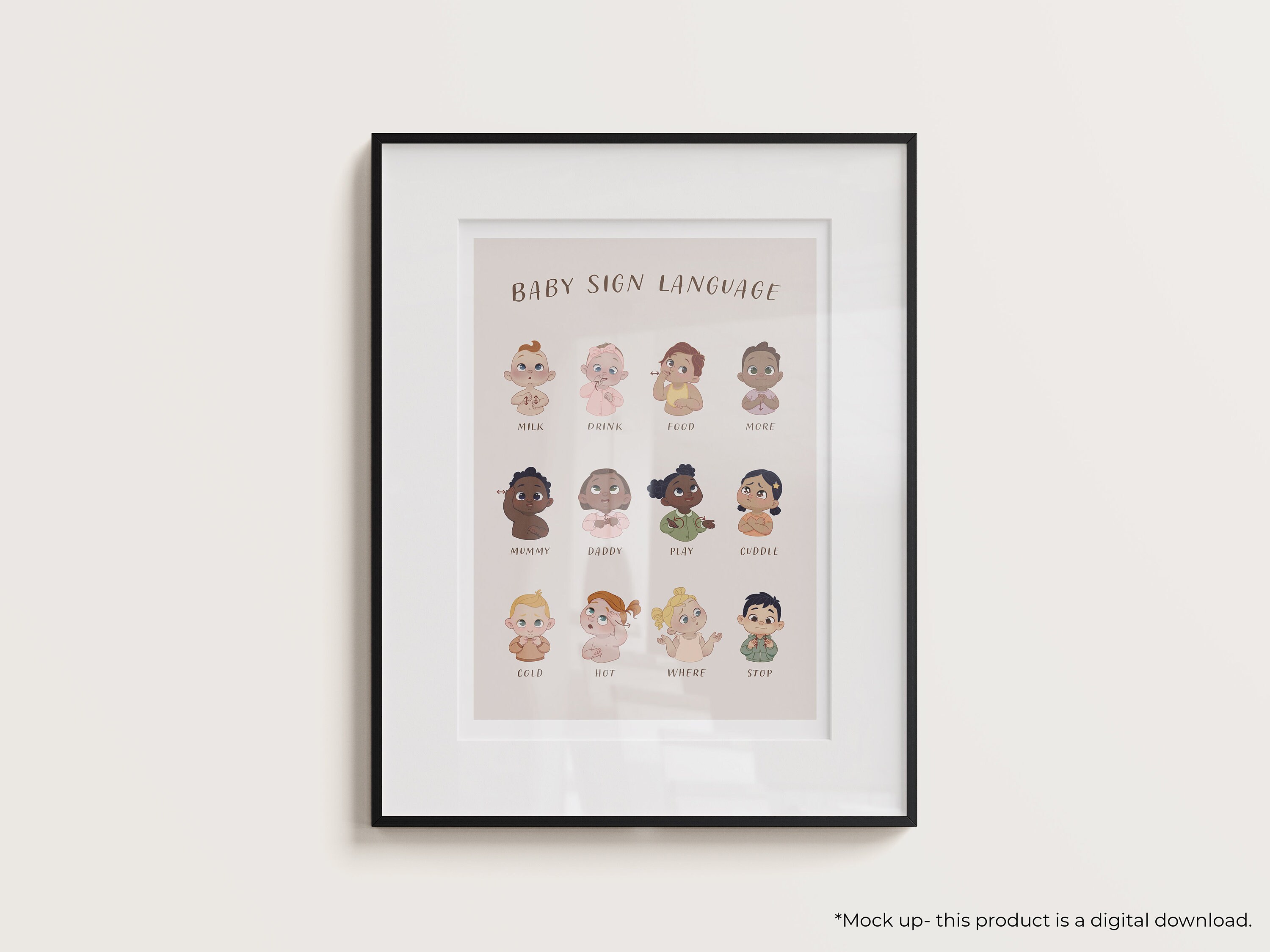British Sign Language Poster: BSL Baby Sign Chart (digital Download) - Etsy