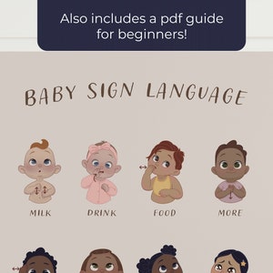 Baby Gebärdensprache Poster | Inklusive geschriebener PDF-Anleitung für Anfänger!