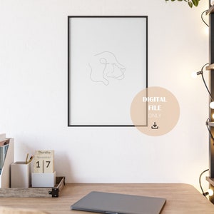 Lion Wall Art Digital File | Minimalist Line Art Lion | Digital Download | Lion Printable | Printable Art | Home decor